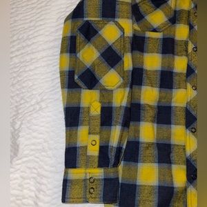 LL Bean Flannel - Large (yellow/blue)